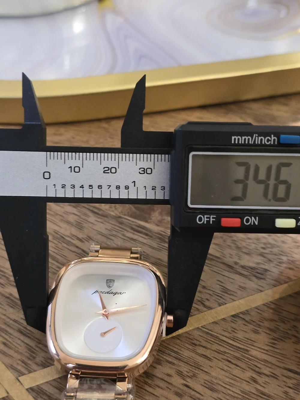 Rose Gold Women's Bracelet Watch - Elegant Minimal Dial